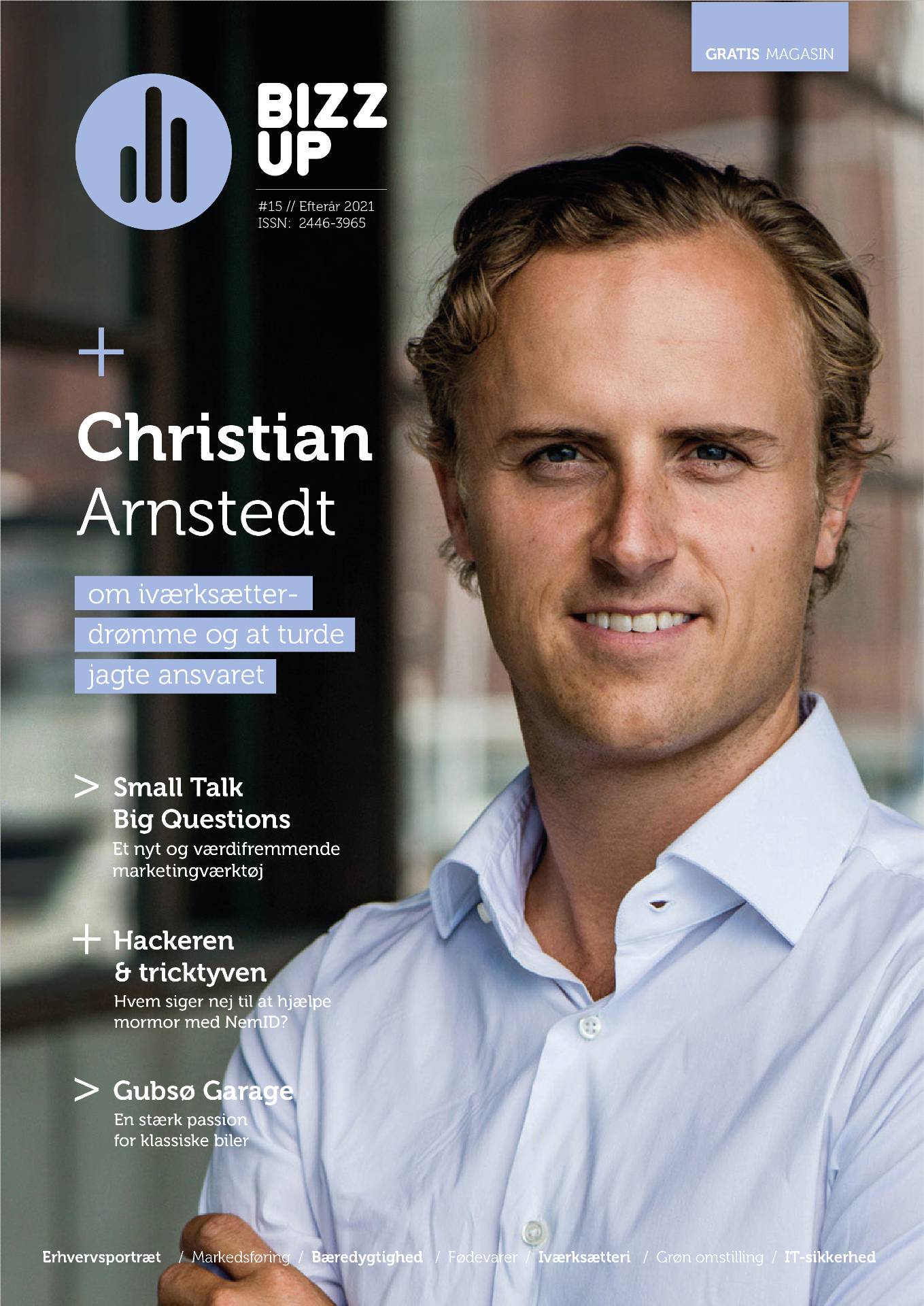 Christian Arnstedt, Bizz Up Efterår 2021, nyt magasin, Bizz Up